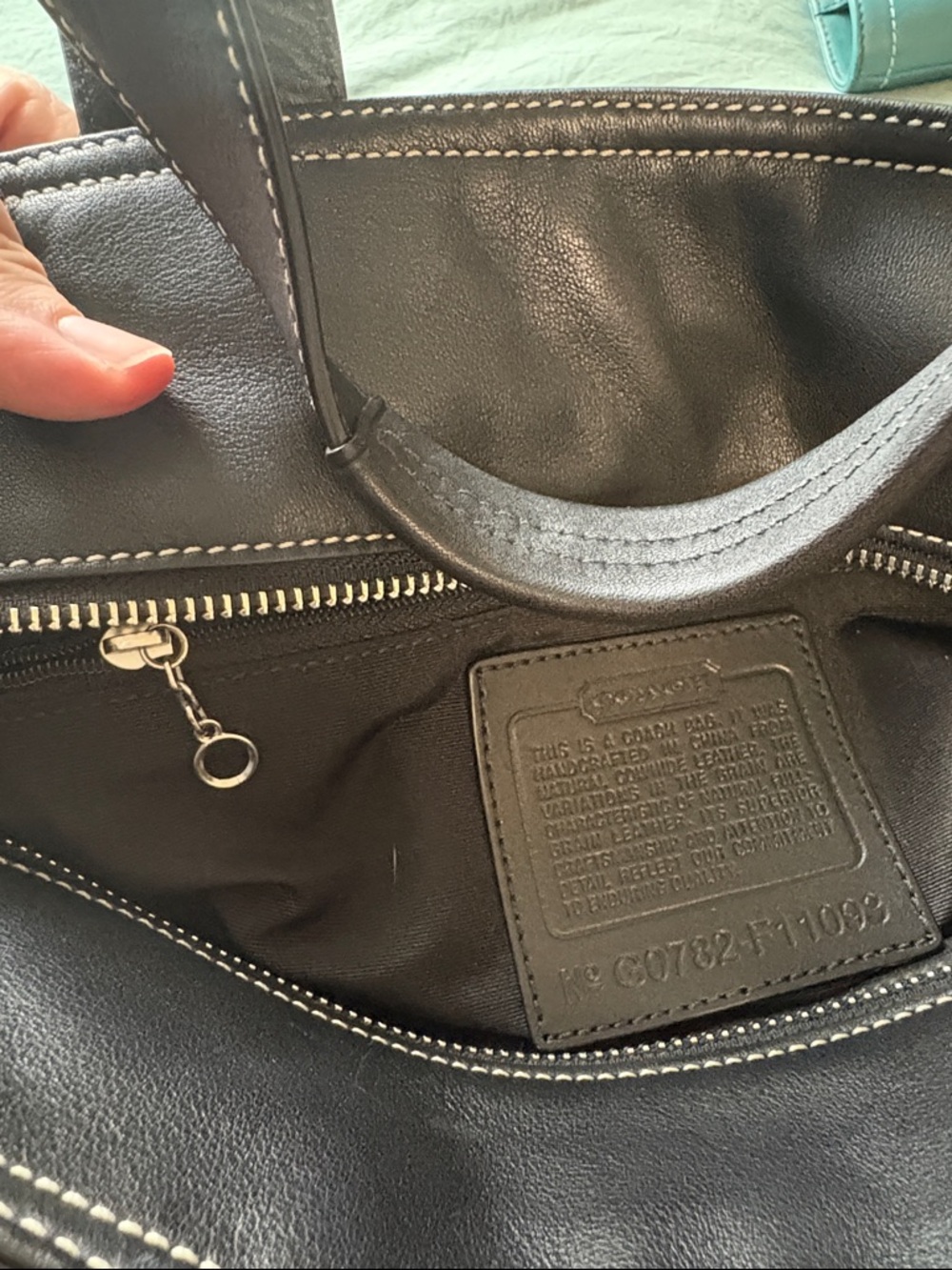 Coach Like New Black Leather Soho Tote Handbag - Picture 11 of 14